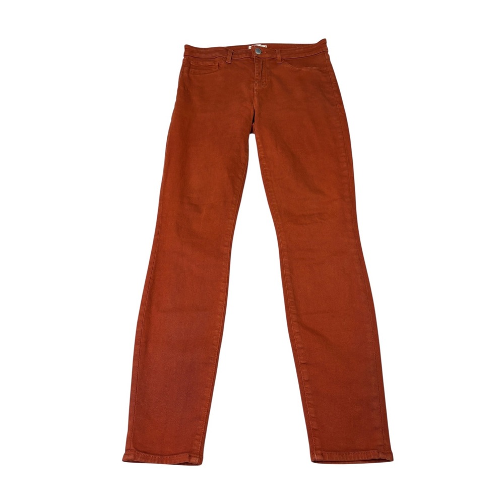 L'AGENCE Marguerite High Rise Skinny Jeans Rust Brown Coated Size 29X28 Made USA